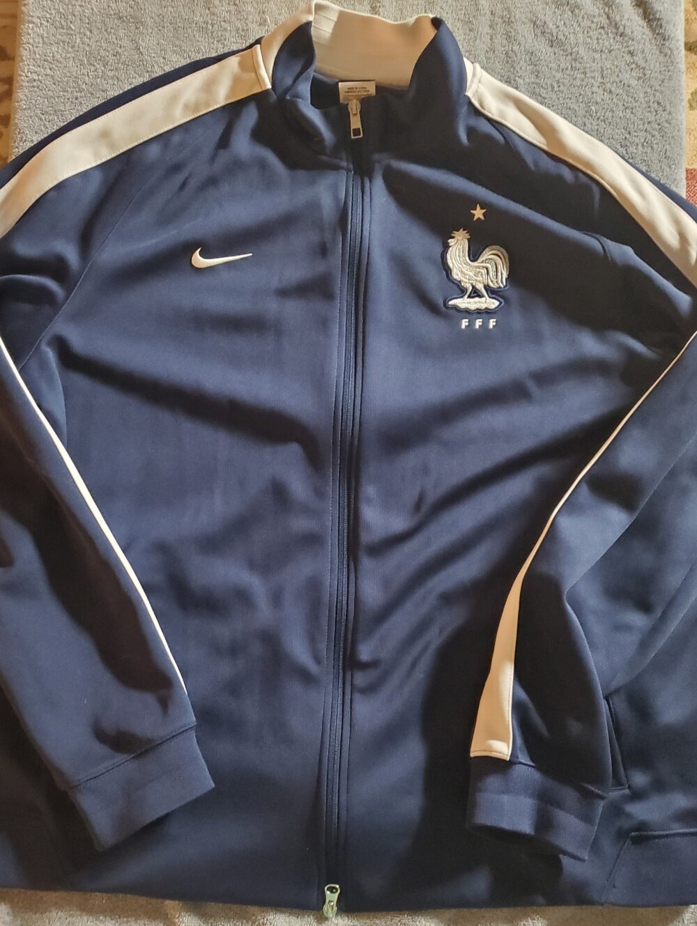 Nike Men’s Navy & White Performance Track Jacket with FFF Crest